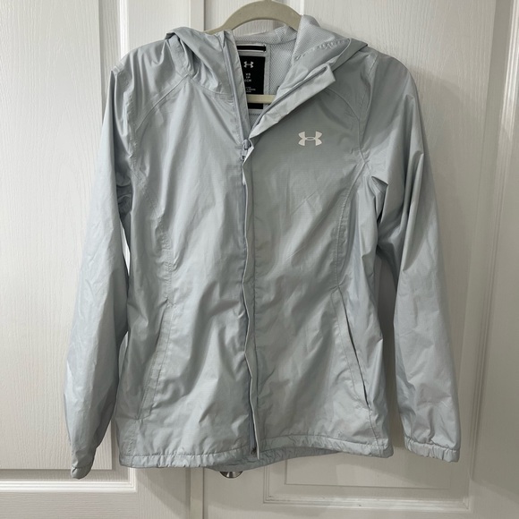 Women’s Light Grey Under Armor Rain Coat - Picture 2 of 8